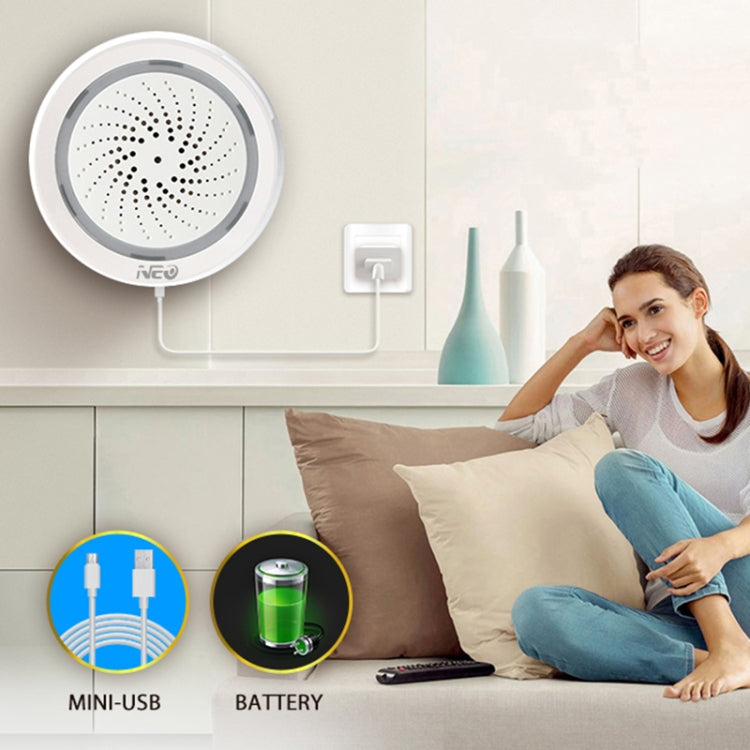 NEO NAS-AB02WT WiFi USB Siren Alarm with Temperature & Humidity Sensor, AB02WT NEO NAS-AB02WT WiFi USB Siren Alarm with Temperature & Humidity Sensor, AB02WT